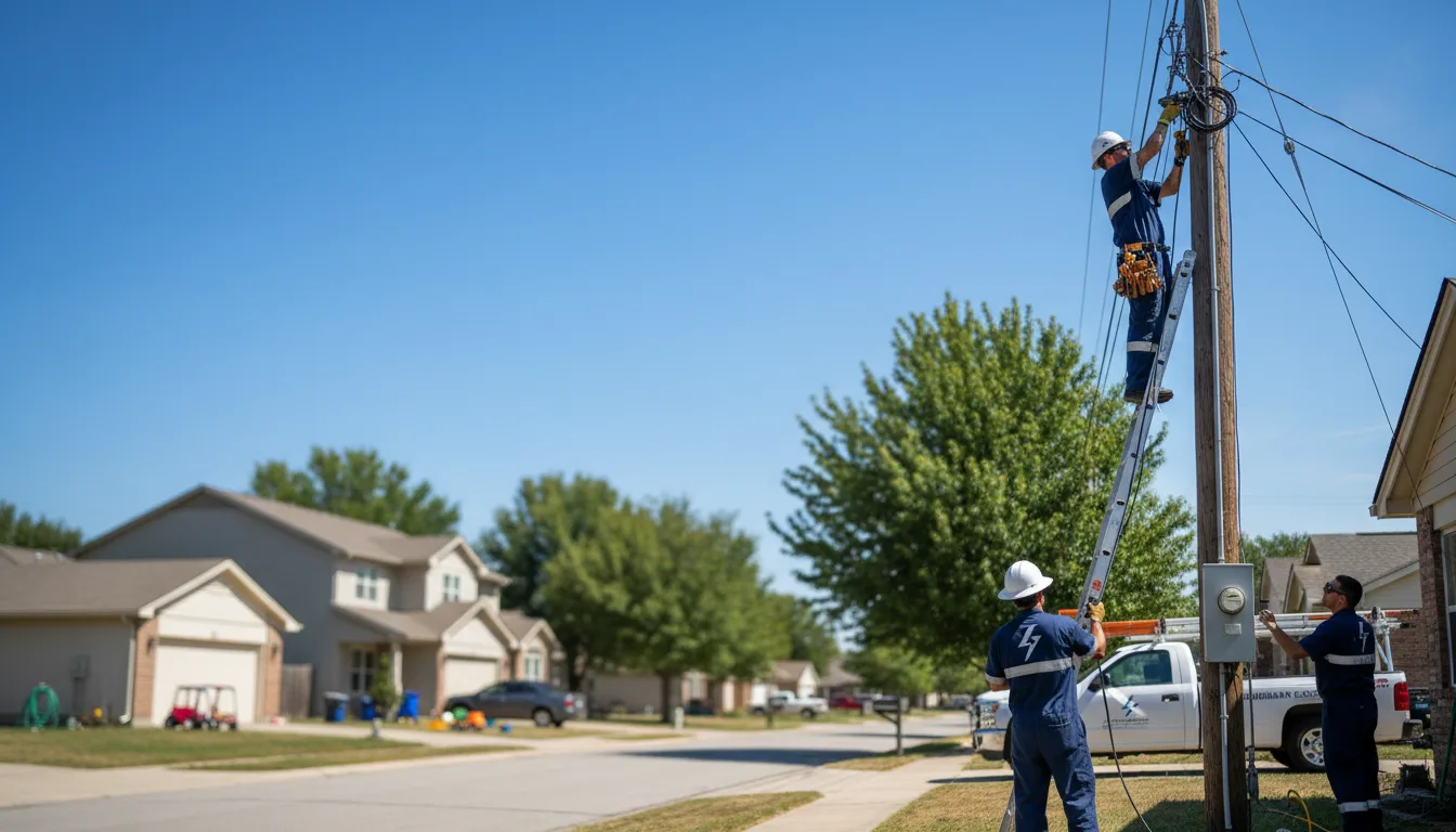 Residential electrician providing installation services in Fountain City, WI